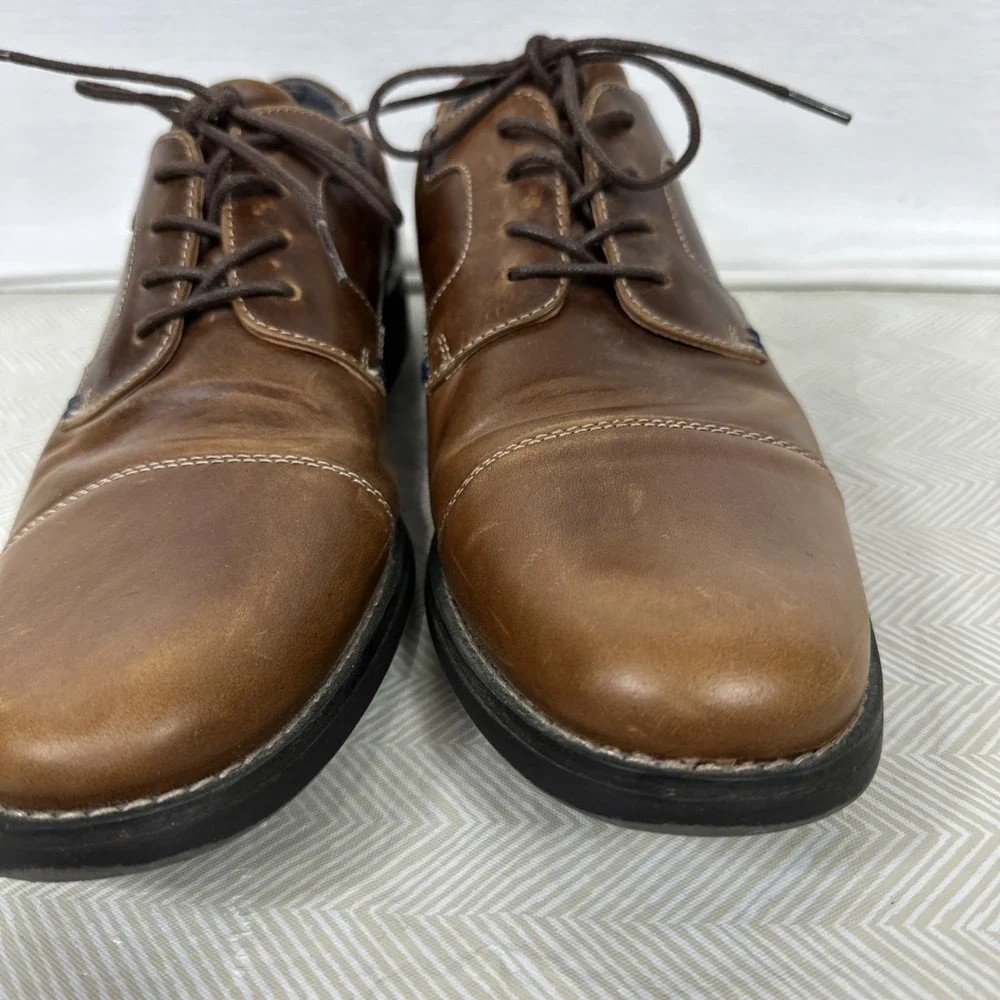 Original Penguin by Munsingwear Dress Shoes Mens 12 Westley Oxford Brown Leather